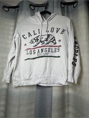 On Fire California White Hoodie